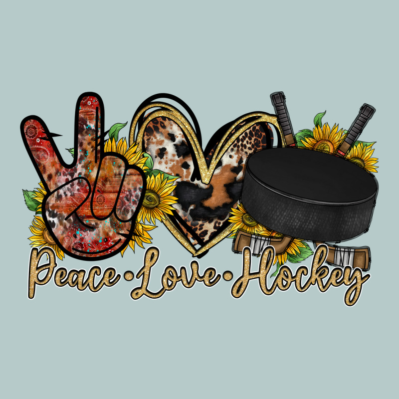 Peace Love Hockey Heavy Core Tee by RacoonDesign | Teevron