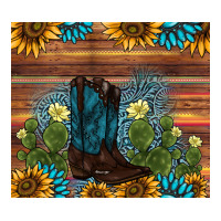 boot cactus sunflower gemstone | Teevron