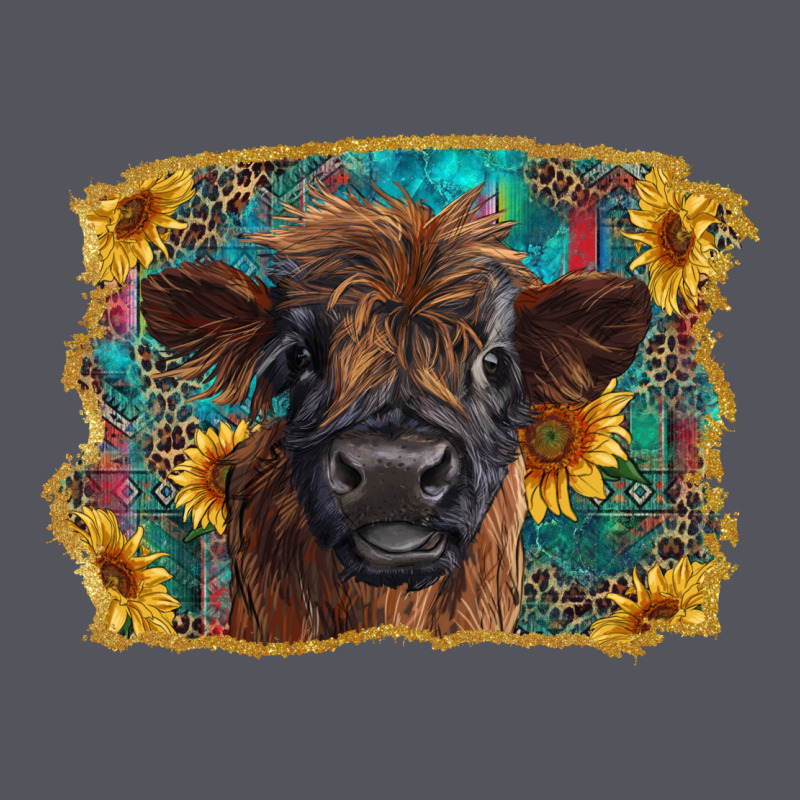 Highland Cow Calf With Western Background Vintage Hoodie by RanaPortraitStore | Teevron