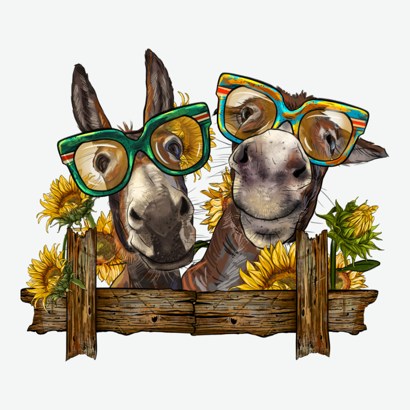 2 Donkeys With Sunflowers Urban Heavy Tee by BarkalooDesign | Teevron