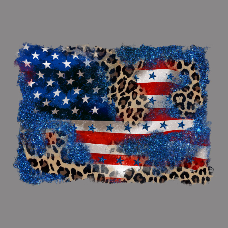 Leopard Glitter American Flag 4th Of July Vintage Tee by CowGirlArtShop | Teevron