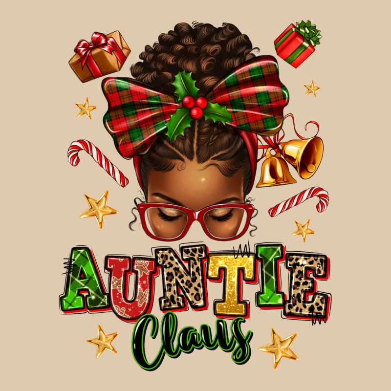 Auntie Claus Afro Messy Bun Heavyweight Sweatshirt by texasbilliewilder | Teevron