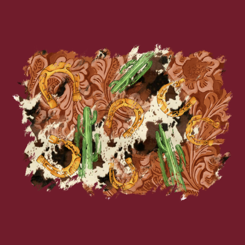 Horseshoe Cowhide Cactus Background Zipper Hoodie by AdoDesignShop | Teevron