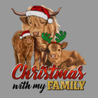 Christmas With My Family Highland Cow Cattle And Calves Vintage Hoodie | Teevron