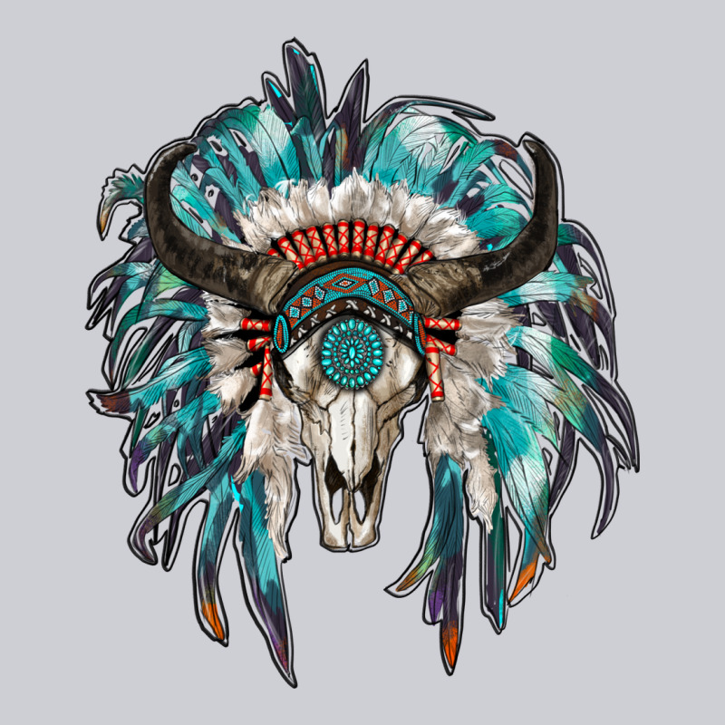 Indian Headdress With Bull Skull Heavyweight Sweatshirt by RanaPortraitStore | Teevron