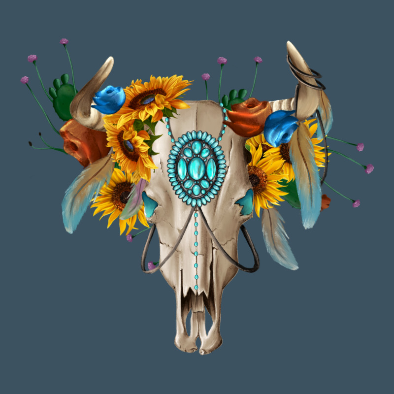 Boho Bull Skull Urban Heavy Tee by BarkalooDesign | Teevron