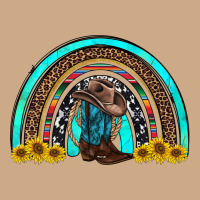 Western Cowboy Boots Sunflowers Rainbow Vintage Hoodie | Teevron