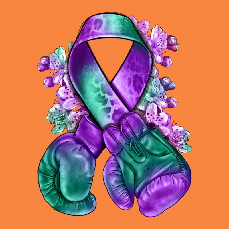 Purple And Green Anal Cancer With Boxing Gloves Na Premium Sweatshirt by NancyCooperArtShop | Teevron