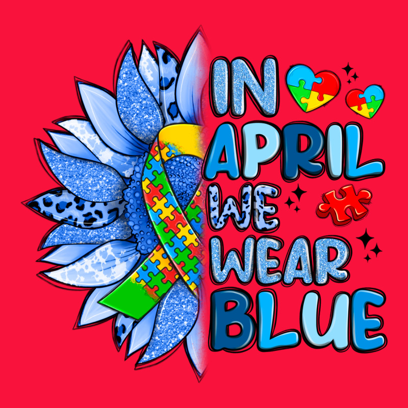 In April We Wear Blue Sunflower Classic Tee by Artiststas | Teevron
