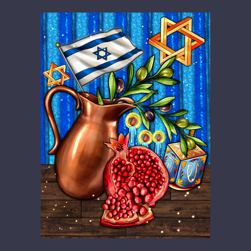 Hanukkah Table With Oil Pitcher Long Sleeve Tee by AdoDesignShop | Teevron