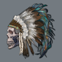 Skull With Indian Headdress Heavyweight Sweatshirt | Teevron
