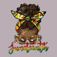Juneteenth Black Woman Messy Bun Vintage Tee | Teevron