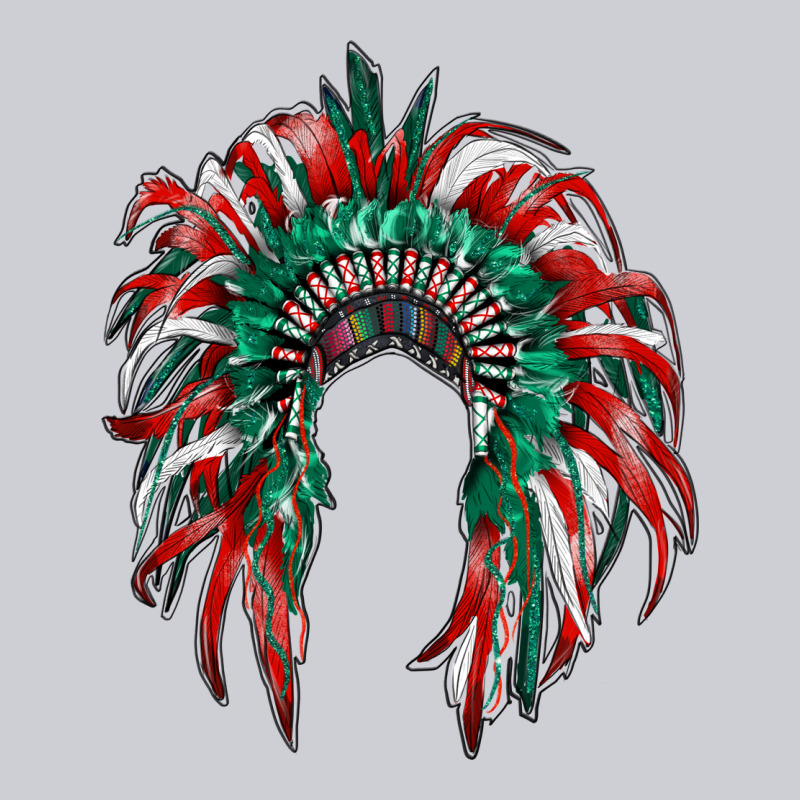 Mexican Flag Indian Headdress Heavyweight Sweatshirt by RanaPortraitStore | Teevron