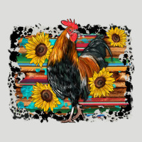 Western Rooster Coop Animals Sunflowers Cowhide Serape Wooden Zipper Hoodie | Teevron