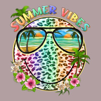 Summer Vibes With Smile Face And Leopard Vintage Hoodie | Teevron