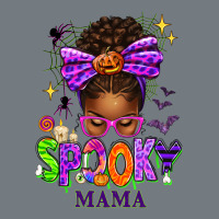 Halloween Afro Messy Bun Spooky Mama Heavyweight Sweatshirt | Teevron