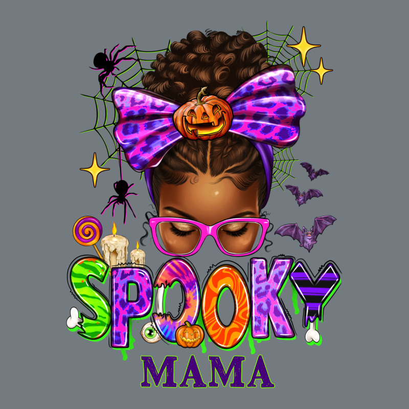Halloween Afro Messy Bun Spooky Mama Heavyweight Sweatshirt by texasbilliewilder | Teevron
