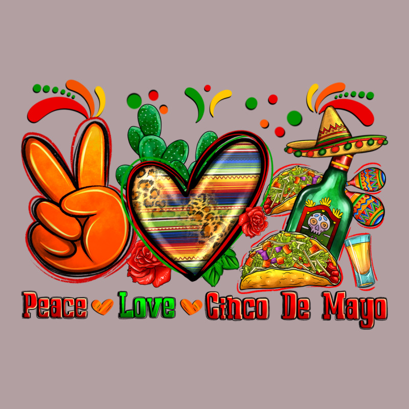 Peace Love Cinco De Mayo Vintage Hoodie by Zillion Design Studio | Teevron