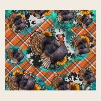 Thanksgiving Turkey Sunflower Turquoise Premium Sweatshirt | Teevron