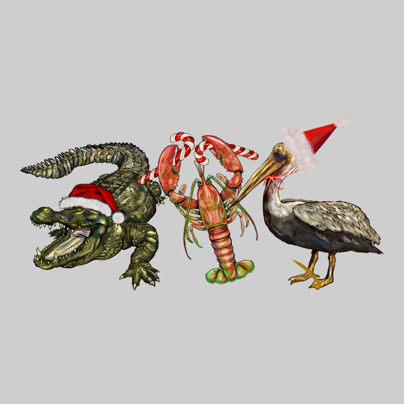 Christmas Alligator Pelican Crawfish Premium Tee by BarkalooDesign | Teevron