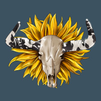 Cowhide Bull Skull And Sunflower Urban Heavy Tee | Teevron