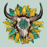 Boho Bullskull With Sunflower And Gemstone Zipper Hoodie | Teevron