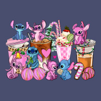 Stitch And Lilo Pink Christmas Coffee Cups Vintage Tee | Teevron