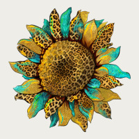 Sunflower With Leopard And Turquoise Zipper Hoodie | Teevron
