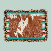 Leopard Serape Cowhide  Leather Background Zipper Hoodie | Teevron