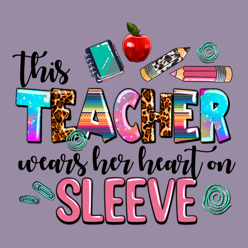 This Teacher Wears Her Heart On Sleeve Classic Tee by AdoDesignShop | Teevron