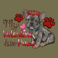 My Valentine Has Paws French Bulldog Vintage Hoodie | Teevron