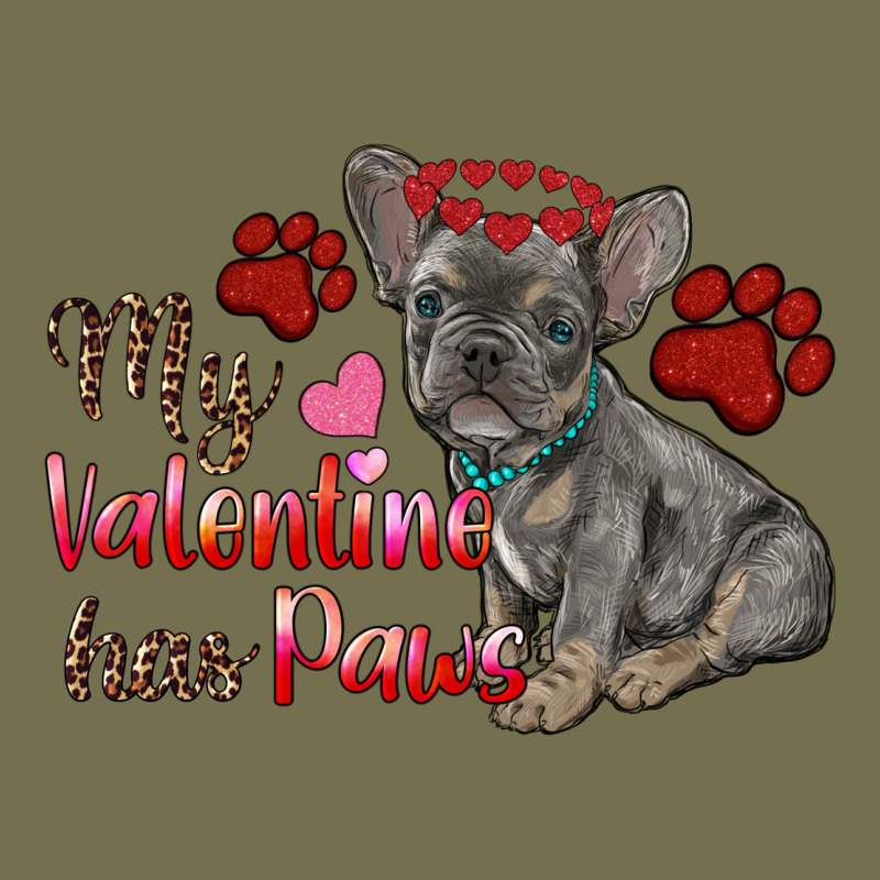 My Valentine Has Paws French Bulldog Vintage Hoodie by RanaPortraitStore | Teevron