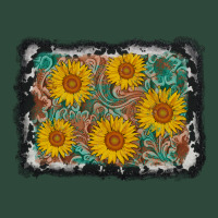 Leather Sunflower Background Zipper Hoodie | Teevron