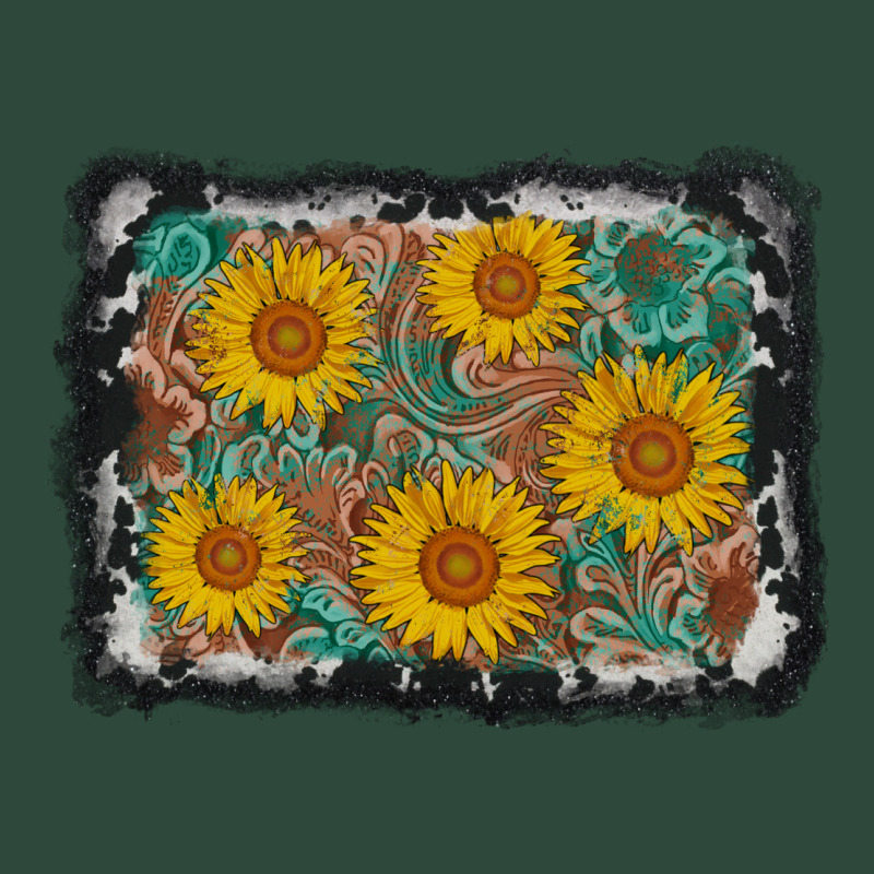 Leather Sunflower Background Zipper Hoodie by AdoDesignShop | Teevron