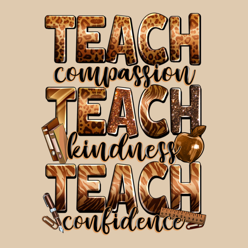 Teach Compassion Teach Kindness Teach Confidence Heavyweight Sweatshirt by Zillion Design Studio | Teevron