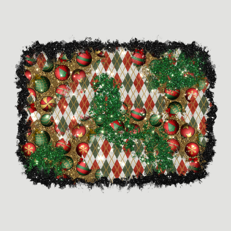 Christmas Ornament And Diamond Plaid  Background Classic Tee by BundleAndBundleShop | Teevron