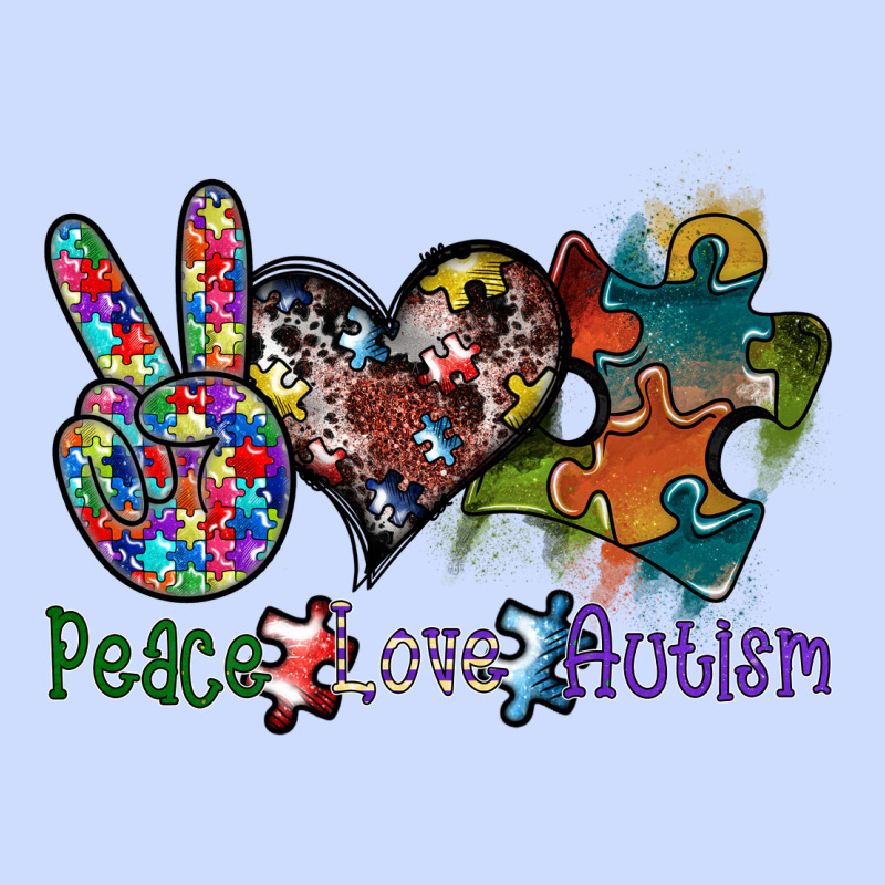 Peace Love Autism Urban Heavy Tee by SublimationCraftShop | Teevron