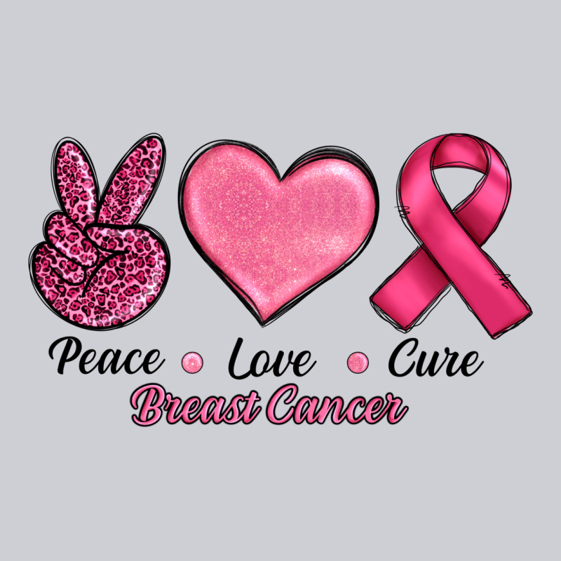Breast Cancer Peace Love Cure Heavyweight Sweatshirt by RanaPortraitStore | Teevron