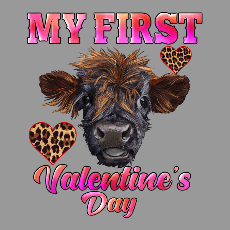 My First Valentine's Day Highland Calf Vintage Hoodie by RanaPortraitStore | Teevron