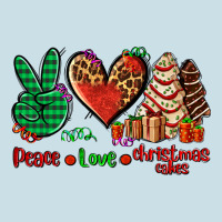 Peace Love Christmas Cakes Ladies Tee | Teevron