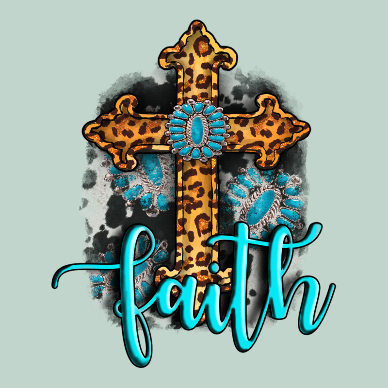 Faith Western Turquoise Zipper Hoodie by AdoDesignShop | Teevron