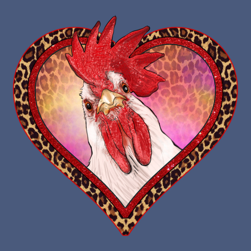 Valentine's Day Rooster With Leopard Heart Vintage Hoodie by RanaPortraitStore | Teevron
