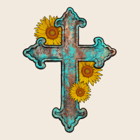 Turquoise Sunflower Cross Zipper Hoodie | Teevron