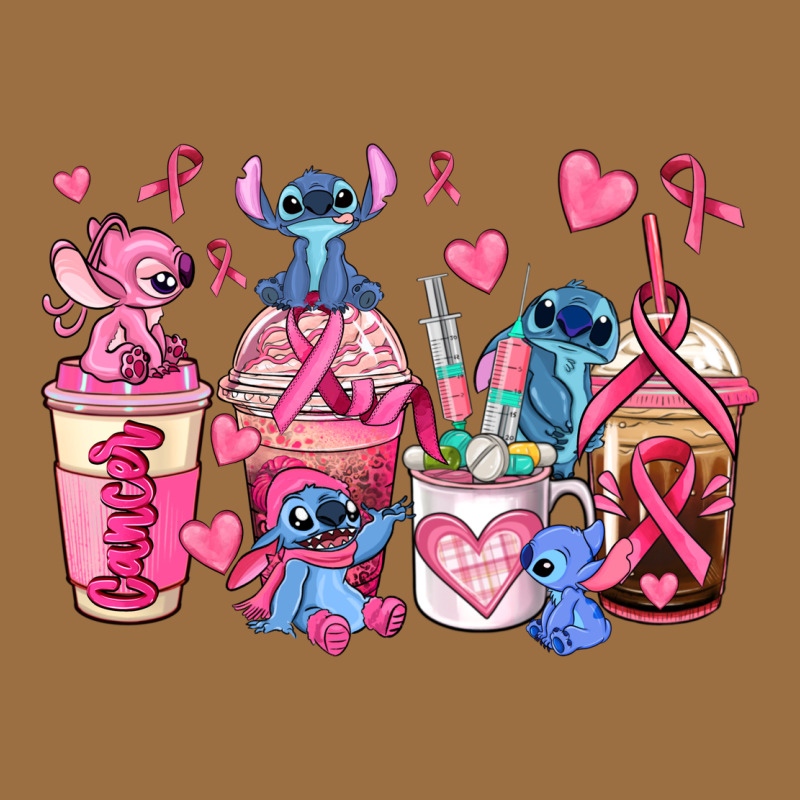 Breast Cancer Stitch Coffee Cups Vintage Tee by AdoDesignShop | Teevron