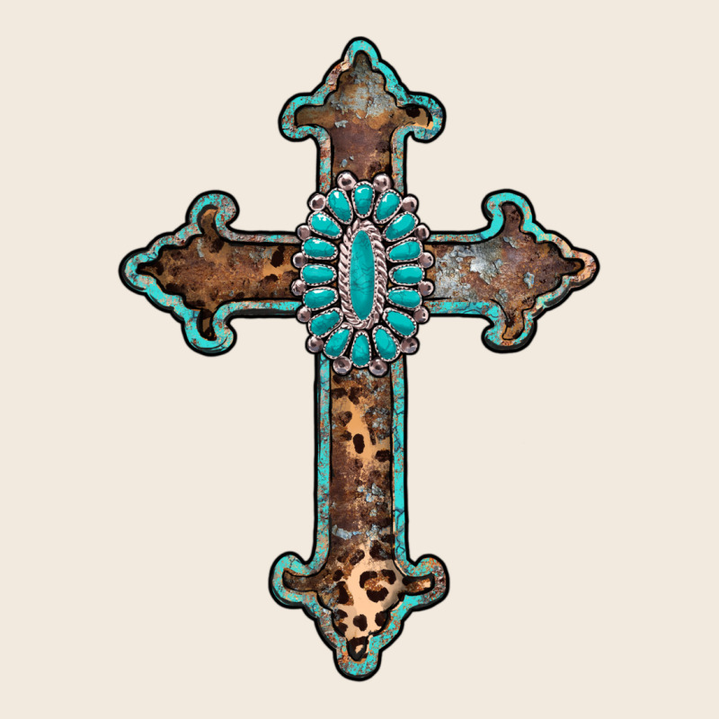 Turquoise Cross Zipper Hoodie by AdoDesignShop | Teevron