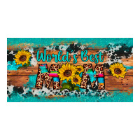 world's best mom sunflower license plate | Teevron