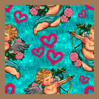 Valentines Day Cupid And Neon Heart Seamless Pattern Classic Tee | Teevron