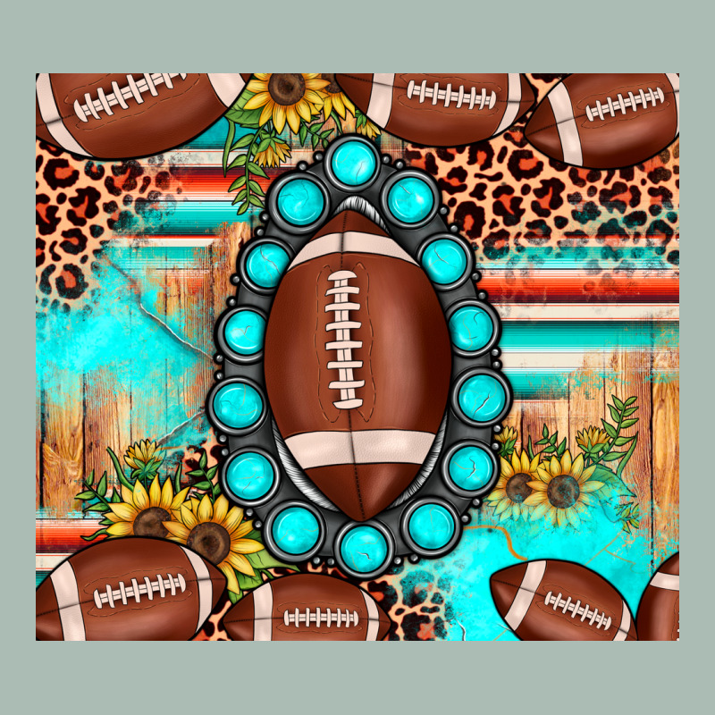 Football Leopard Turquoise Gemstone Sunflower Classic Tee by JahusDesignShop | Teevron