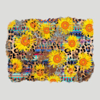 Aztec Sunflower Leopard Background Zipper Hoodie | Teevron