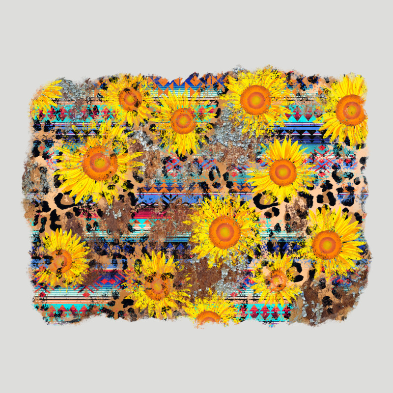Aztec Sunflower Leopard Background Zipper Hoodie by AdoDesignShop | Teevron